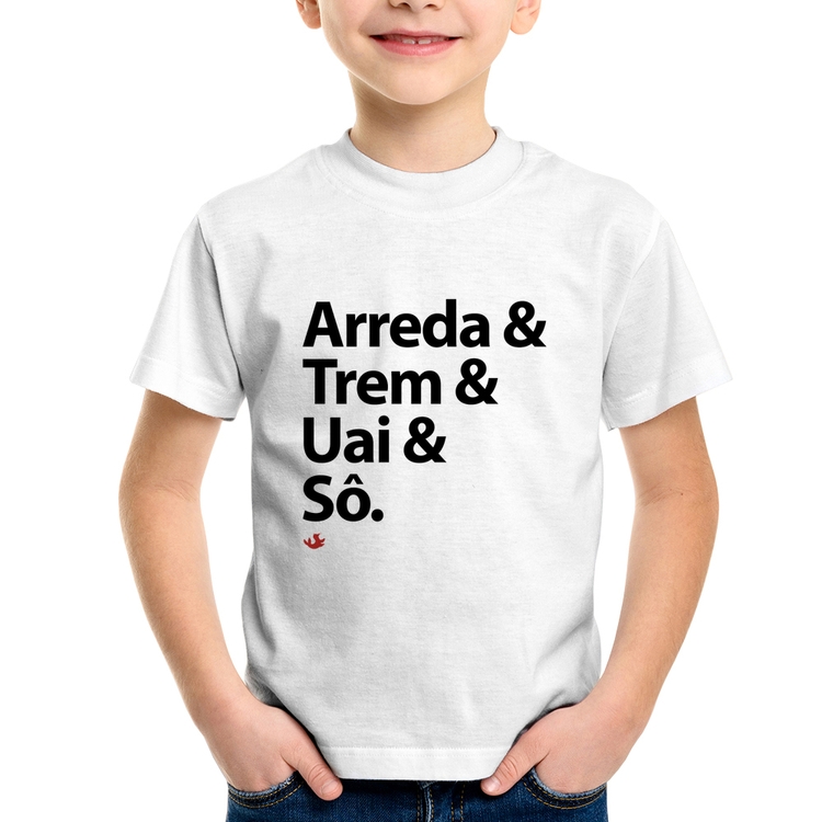Camiseta Infantil Arreda & Trem & Uai & Sô
