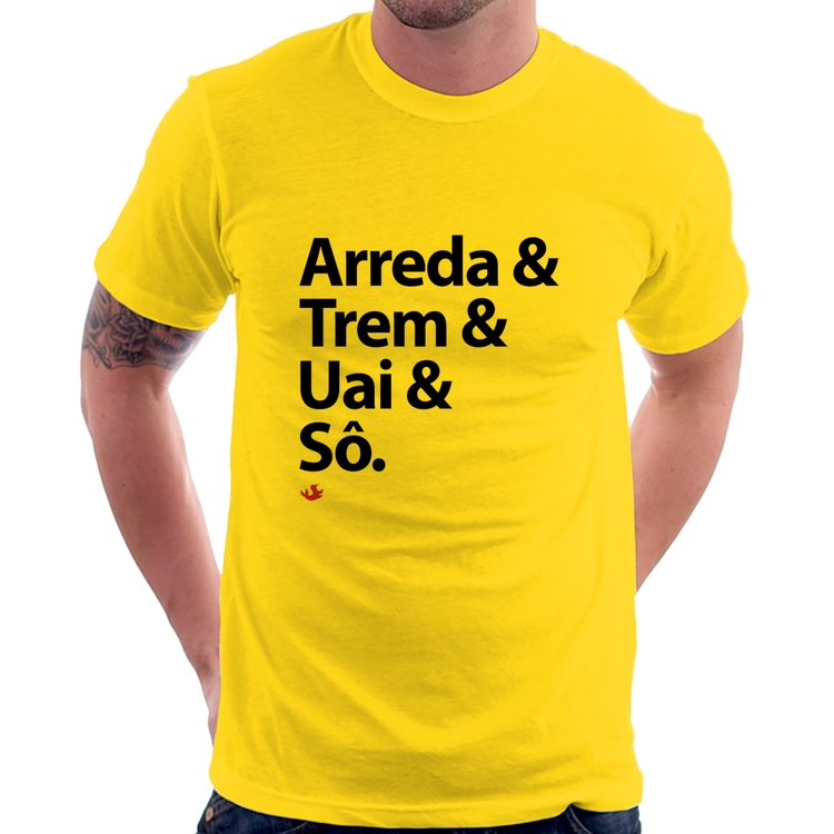 Camiseta Arreda & Trem & Uai & Sô - Amarela