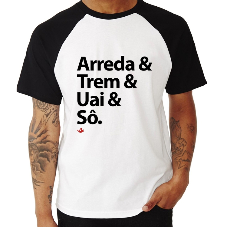 Camiseta Raglan Arreda & Trem & Uai & Sô