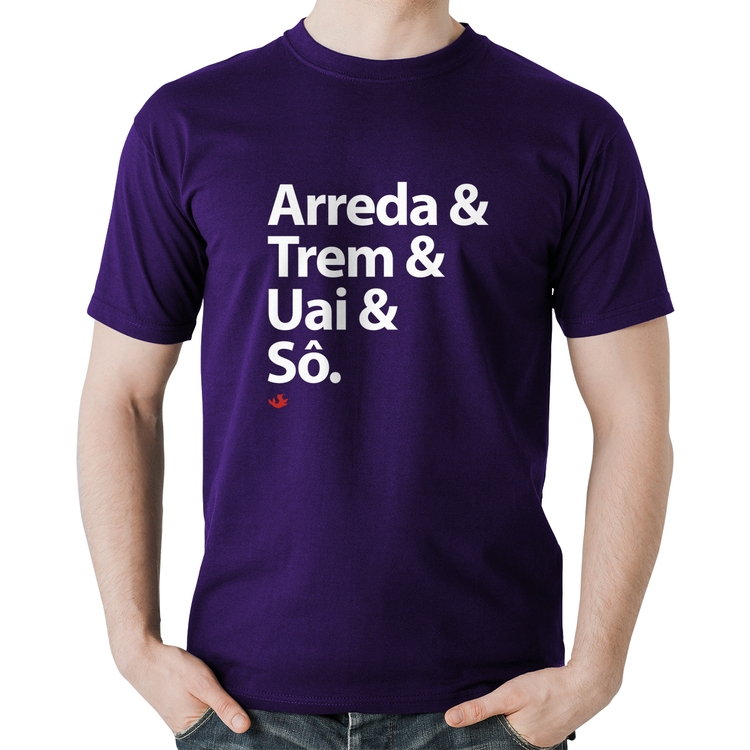Camiseta Algodão Arreda & Trem & Uai & Sô - Roxa