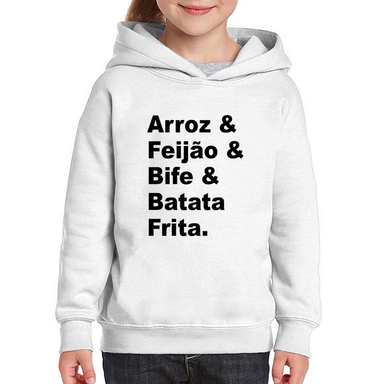Moletom Infantil Arroz & Feijão & Bife & Batata Frita