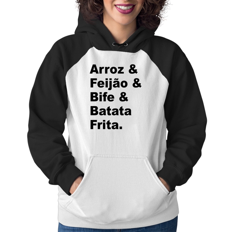 Moletom Feminino Arroz & Feijão & Bife & Batata Frita