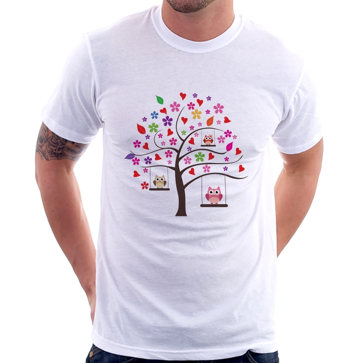 Camiseta Árvore Corujas