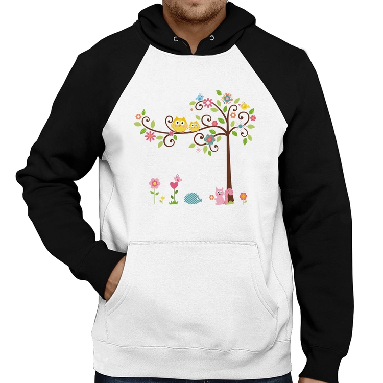 Moletom Árvore Flores E Animais