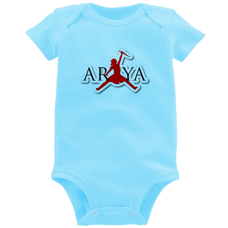 Body Bebê Arya Stark Killing the Night King - Azul Bebê