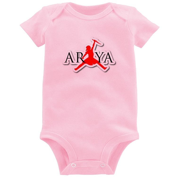 Body Bebê Arya Stark Killing the Night King - Rosa Bebê