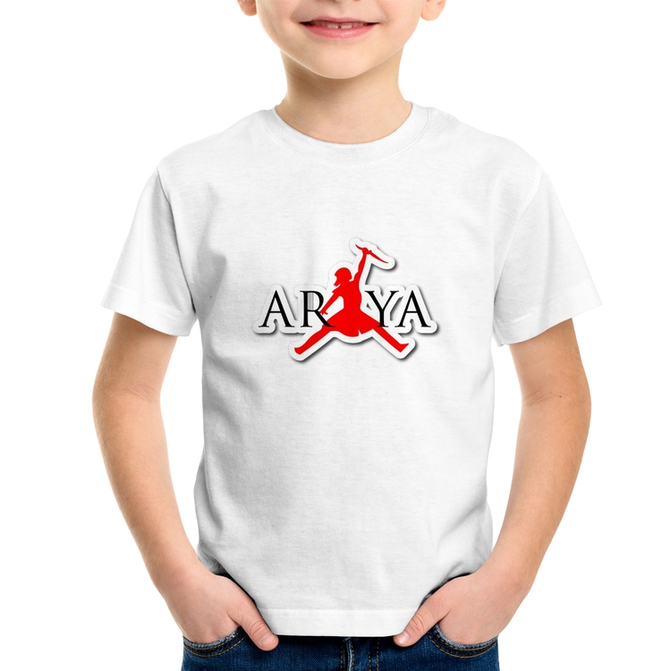 Camiseta Infantil Arya Stark Killing the Night King
