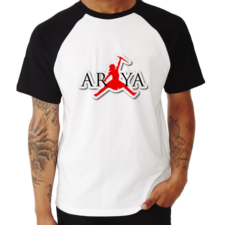 Camiseta Raglan Arya Stark Killing the Night King