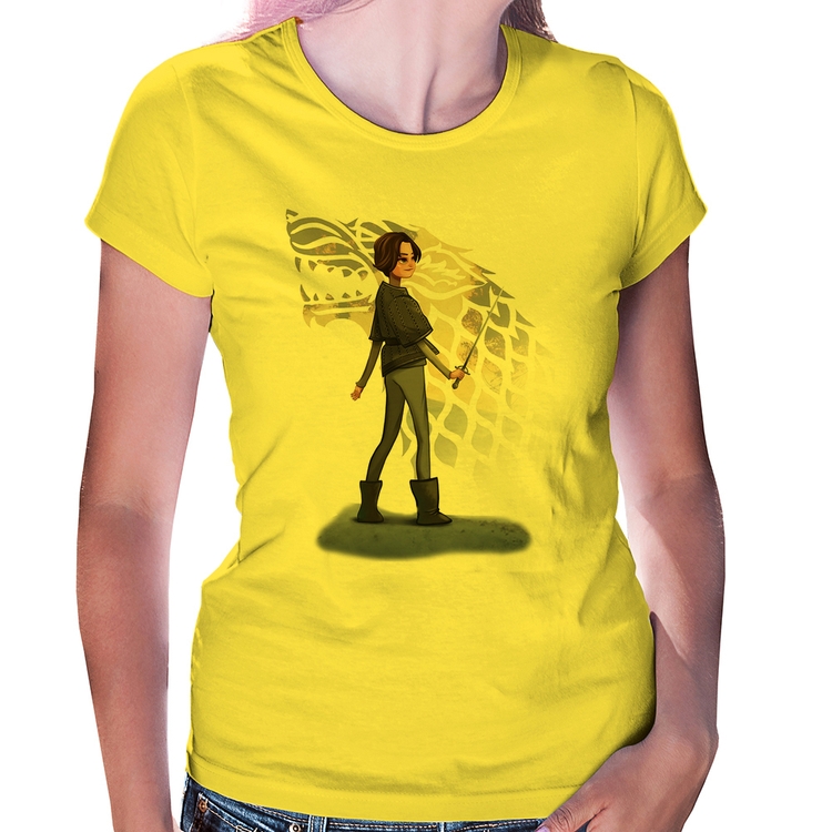 Baby Look Arya Stark Art - Amarela