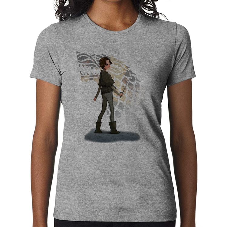 Baby Look Arya Stark Art - Cinza