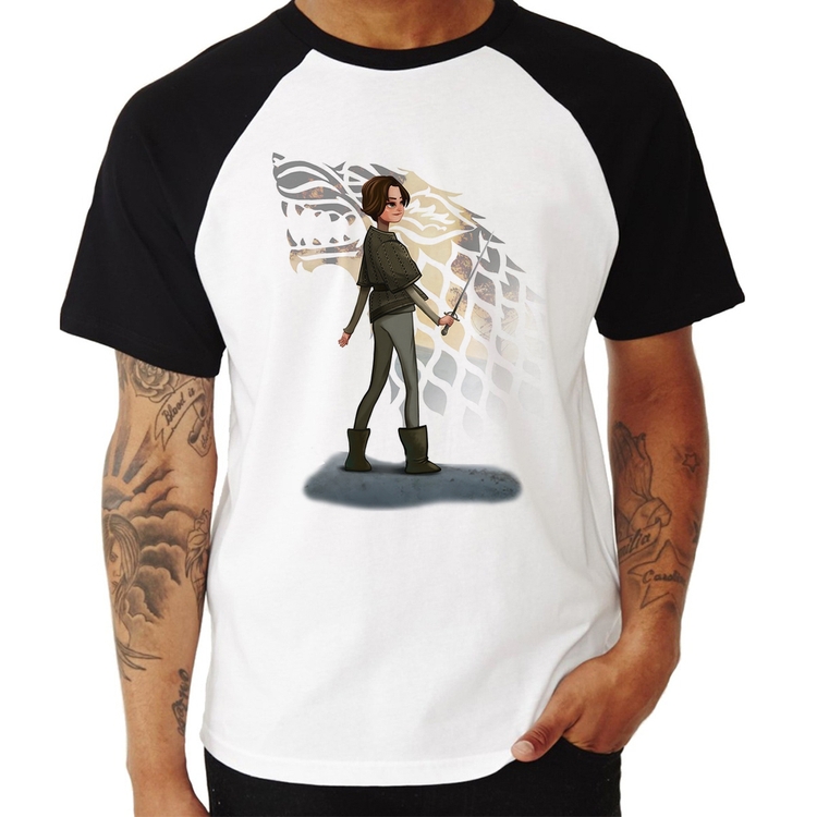 Camiseta Raglan Arya Stark Art
