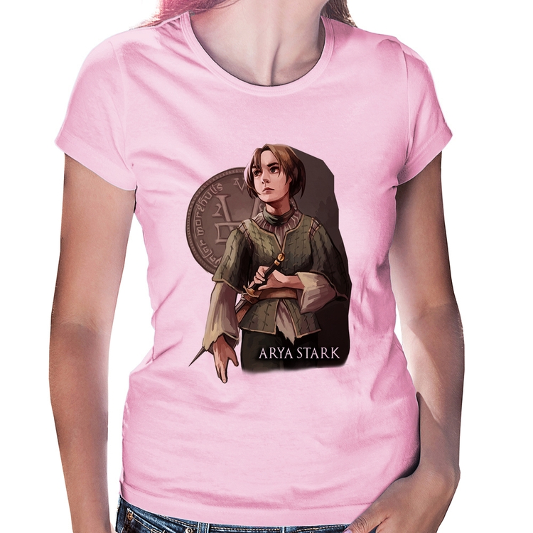 Baby Look Arya Stark Valar Morghulis - Rosa Bebê