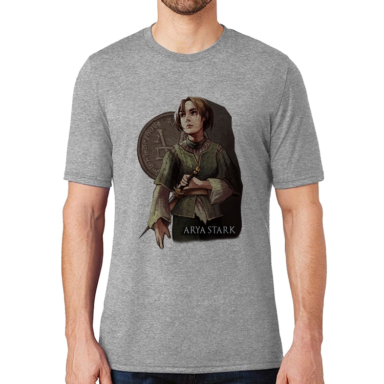 Camiseta Arya Stark Valar Morghulis - Cinza