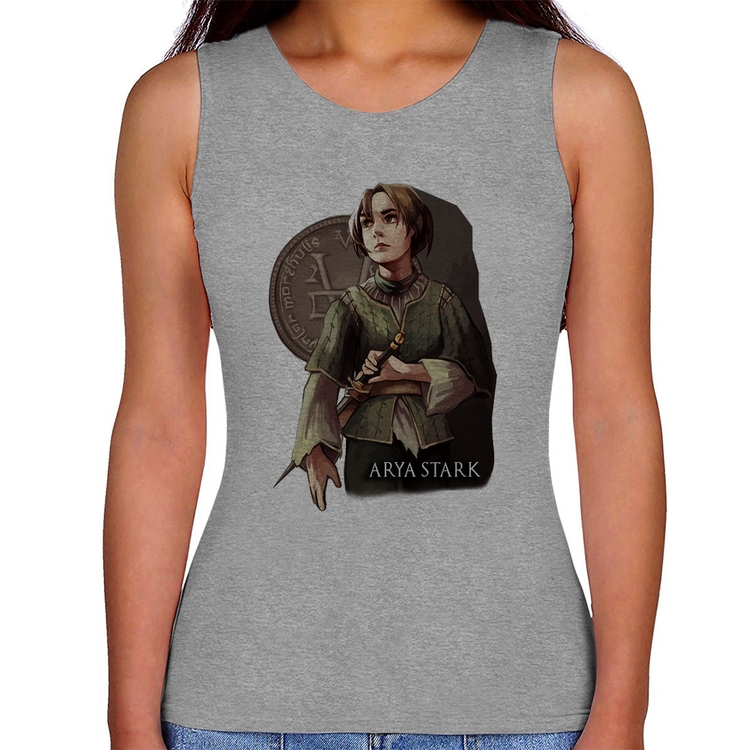 Regata Feminina Arya Stark Valar Morghulis - Cinza
