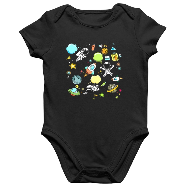 Body Bebê Algodão Astronauta