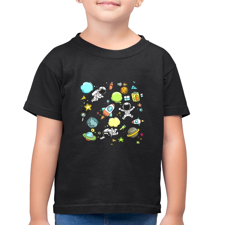 Camiseta Algodão Infantil Astronauta
