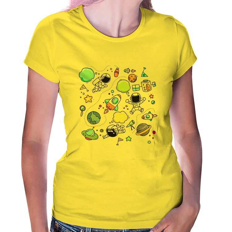 Baby Look Astronauta - Amarela