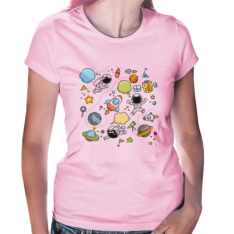 Baby Look Astronauta - Rosa Bebê