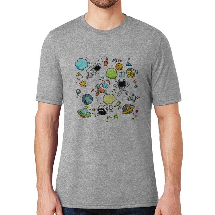Camiseta Astronauta - Cinza