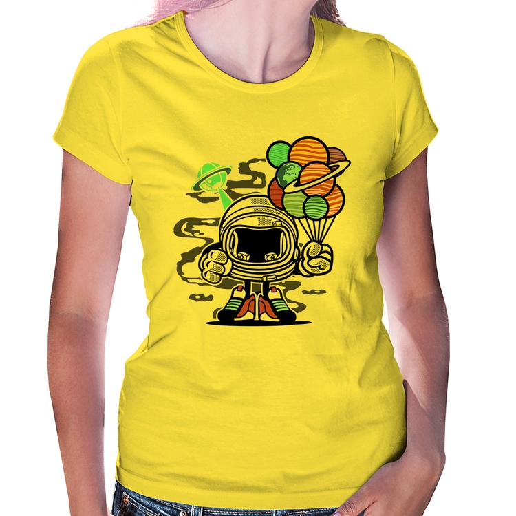 Baby Look Astronauta Chibi - Amarela