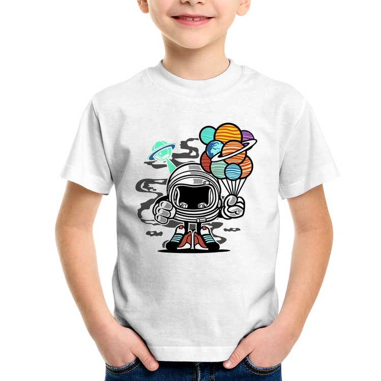 Camiseta Infantil Astronauta Chibi