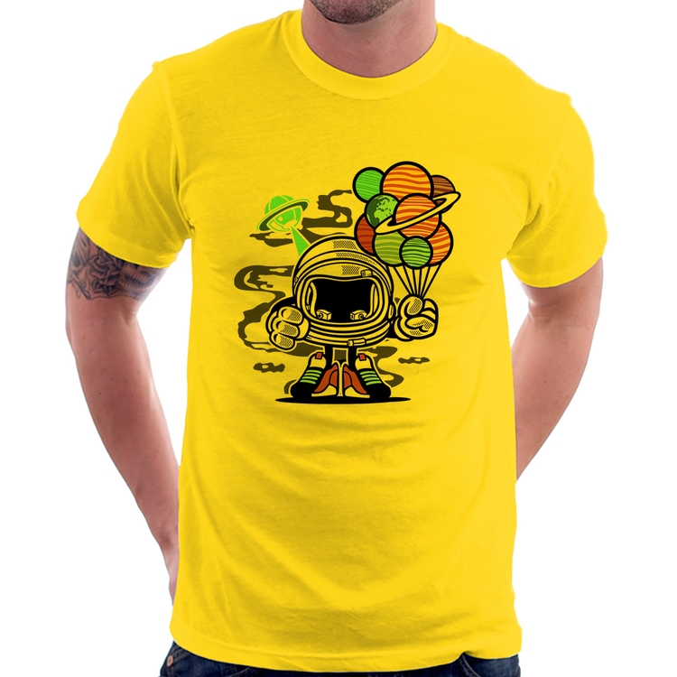 Camiseta Astronauta Chibi - Amarela