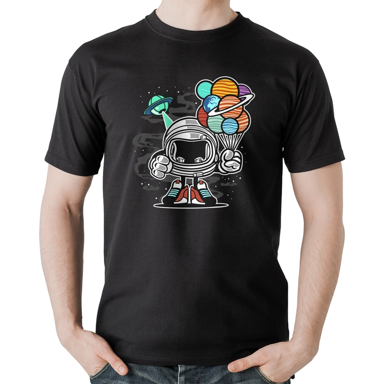 Camiseta Algodão Astronauta Chibi