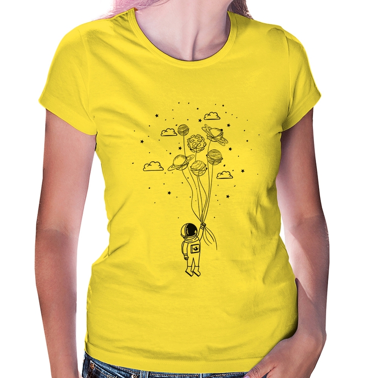 Baby Look Astronauta Sonhador - Amarela