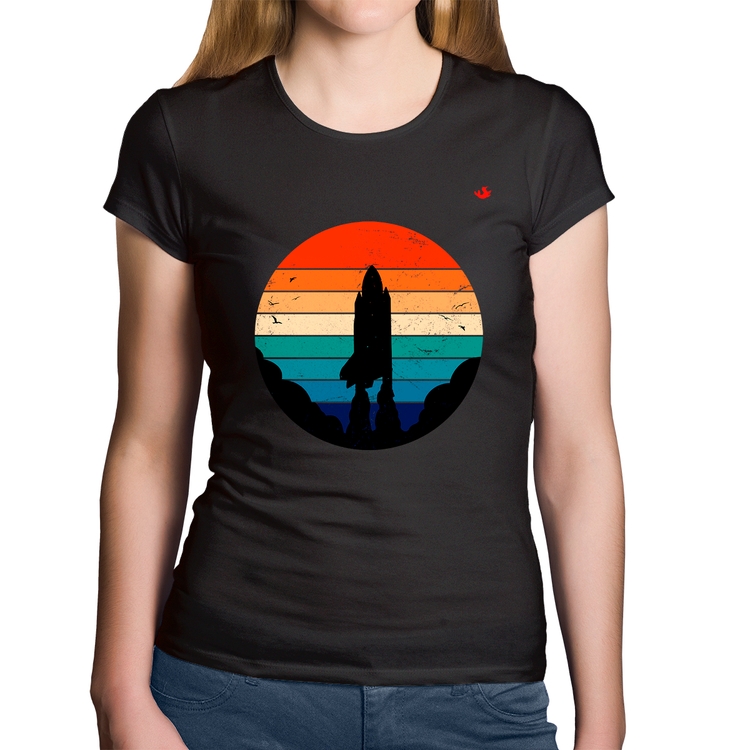 Baby Look Algodão Astronomia Vintage Sunset