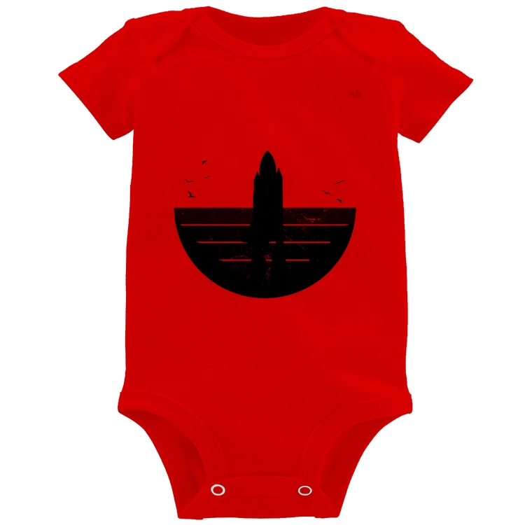 Body Bebê Astronomia Vintage Sunset - Vermelho