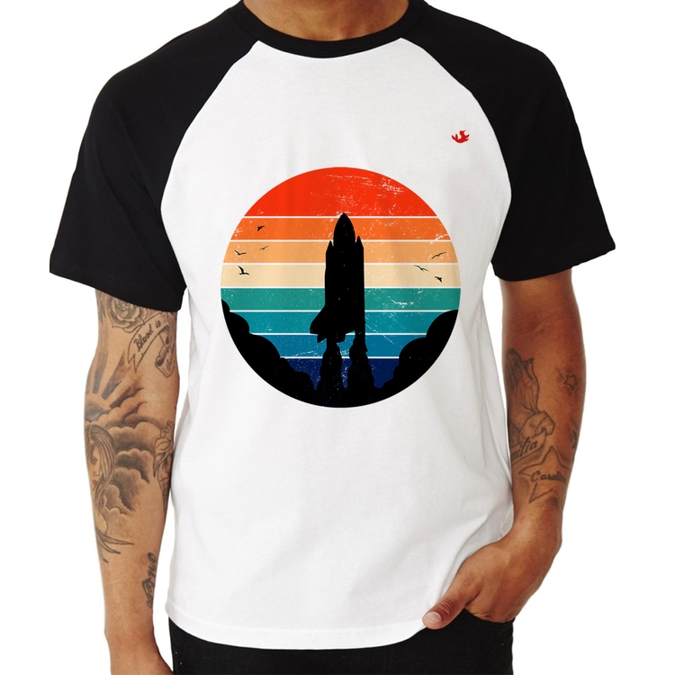 Camiseta Raglan Astronomia Vintage Sunset