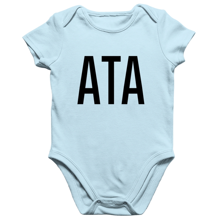 Body Bebê Algodão ATA - Azul Bebê