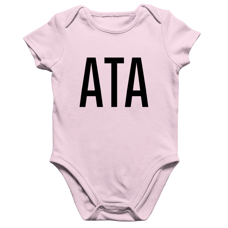 Body Bebê Algodão ATA - Rosa Bebê