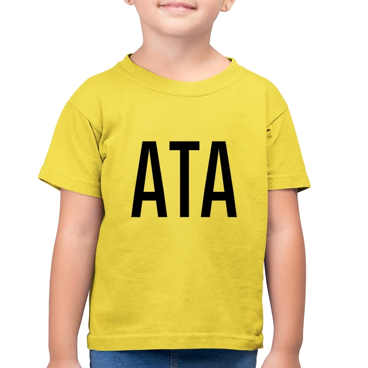 Camiseta Algodão Infantil ATA - Amarelo Canário