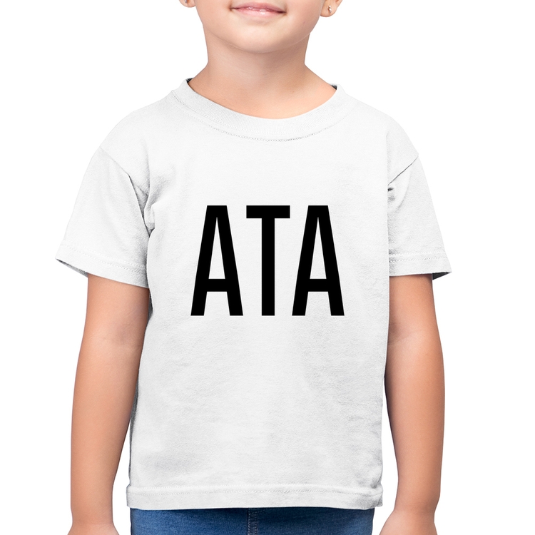 Camiseta Algodão Infantil ATA - Branca