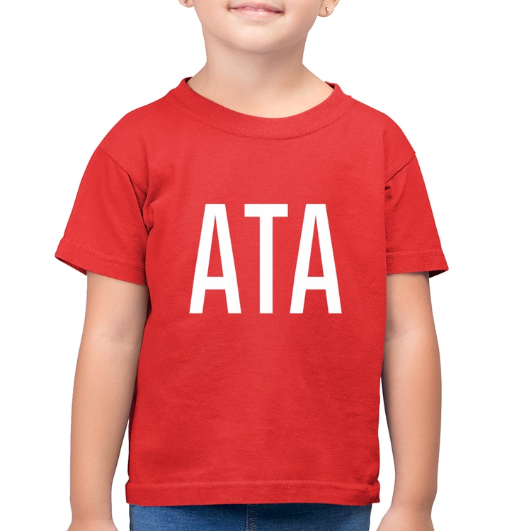 Camiseta Algodão Infantil ATA - Vermelha