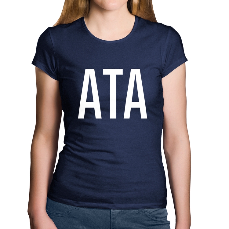 Baby Look Algodão ATA - Marinho