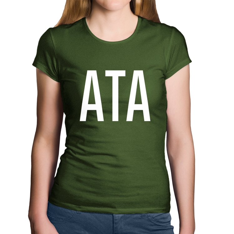 Baby Look Algodão ATA - Musgo