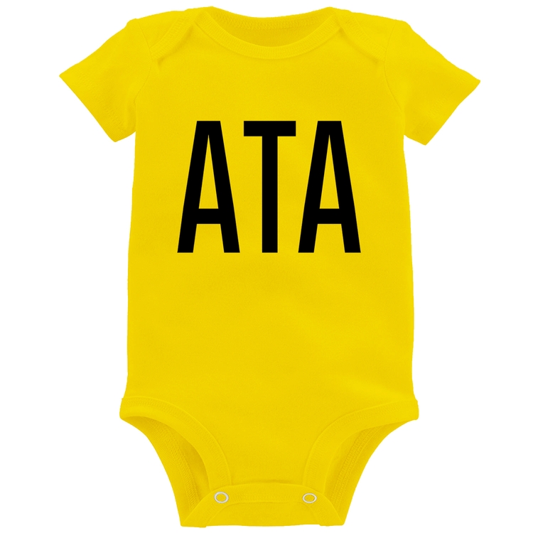 Body Bebê ATA - Amarelo