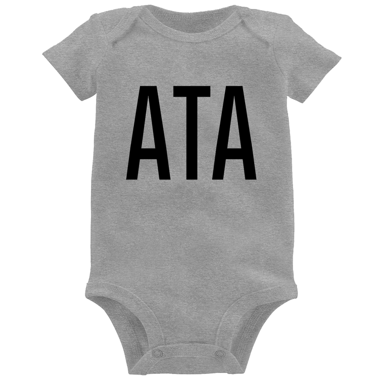 Body Bebê ATA - Cinza