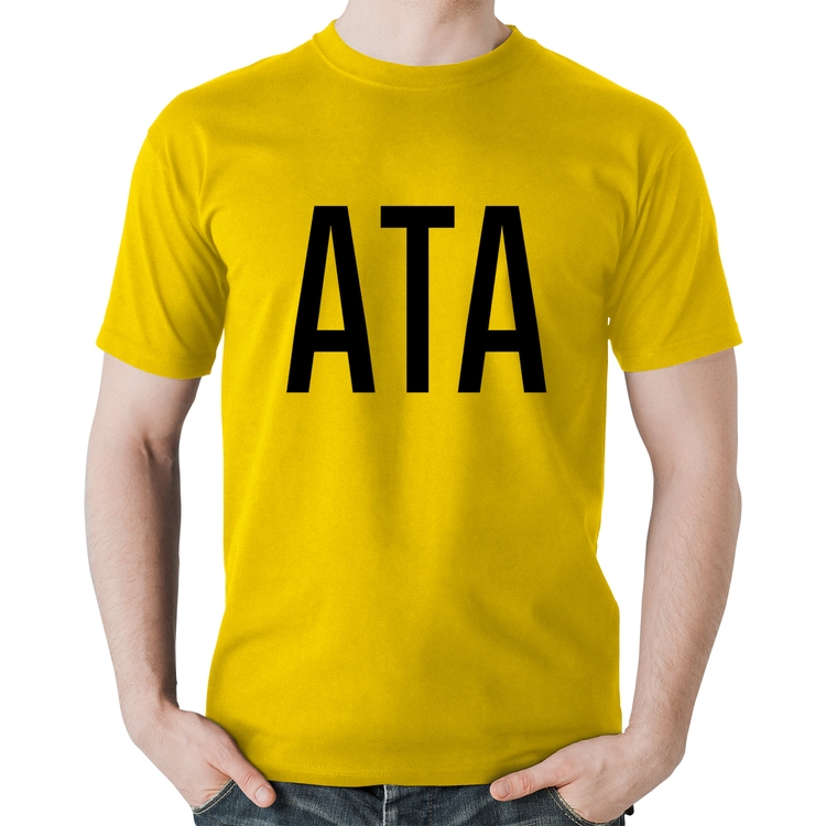 Camiseta Algodão ATA - Amarela