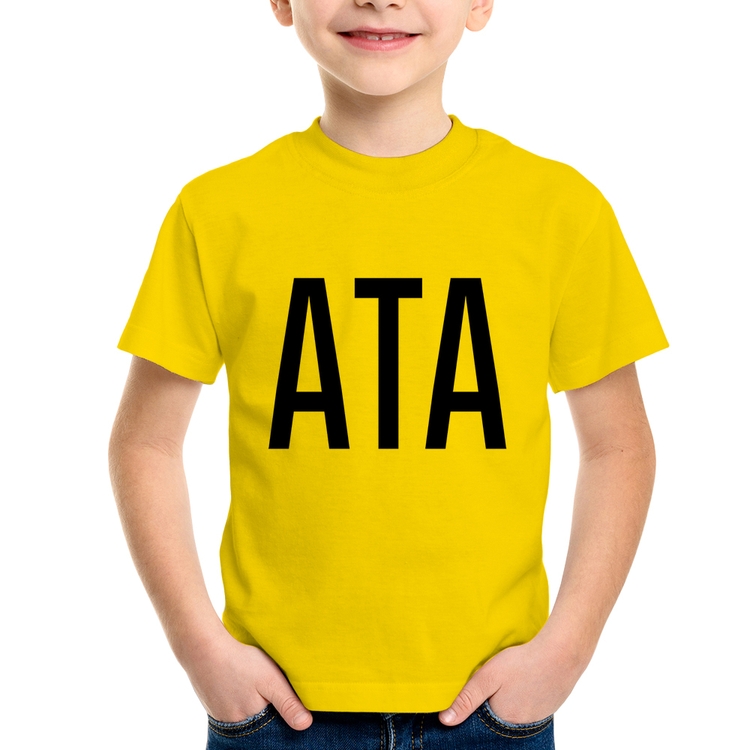 Camiseta Infantil ATA - Amarela