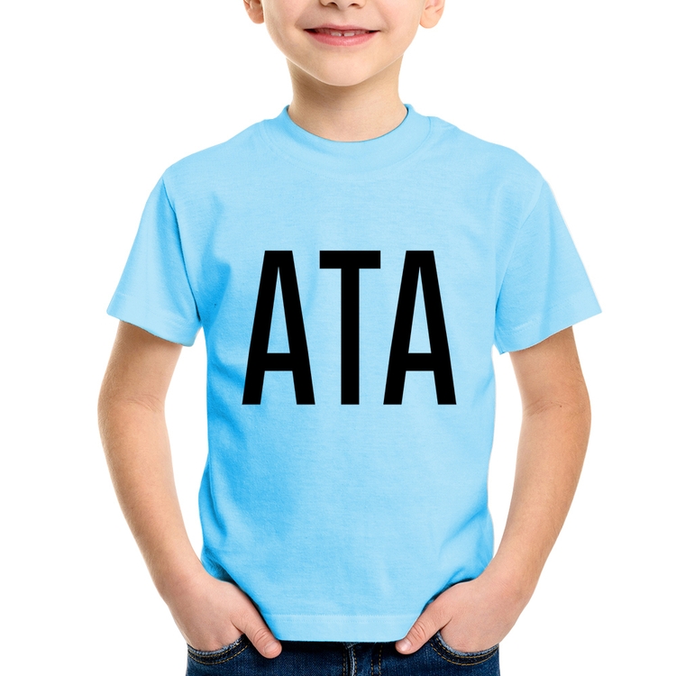 Camiseta Infantil ATA - Azul Bebê