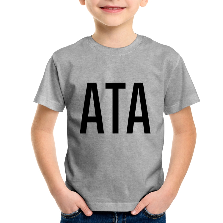 Camiseta Infantil ATA - Cinza