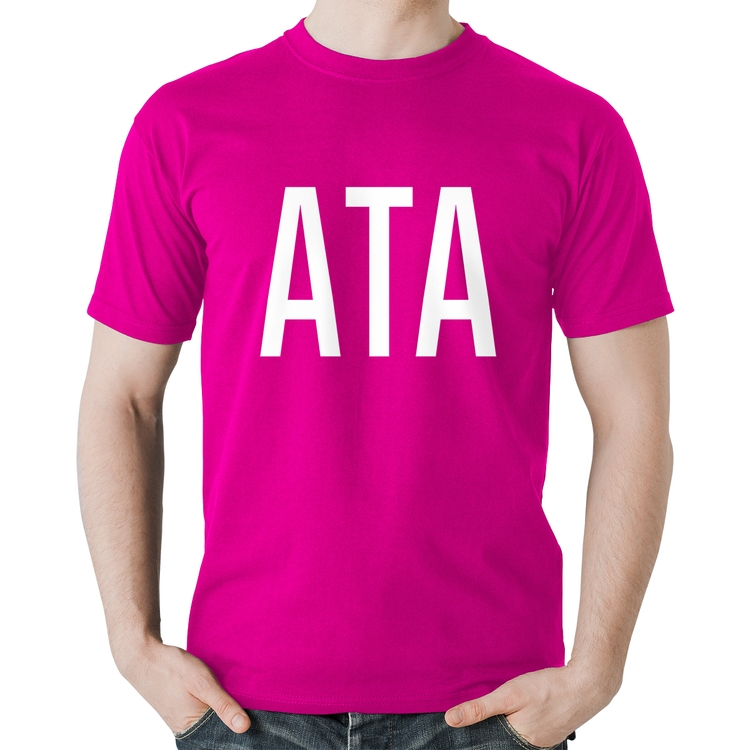 Camiseta Algodão ATA - Rosa