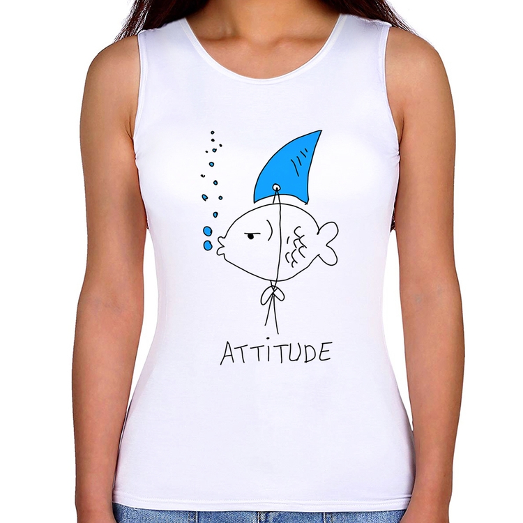 Regata Feminina Atitude Peixe Tubarão
