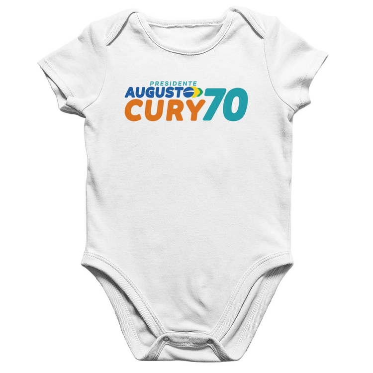Body Bebê Algodão Augusto Cury 70 Avante - Branco