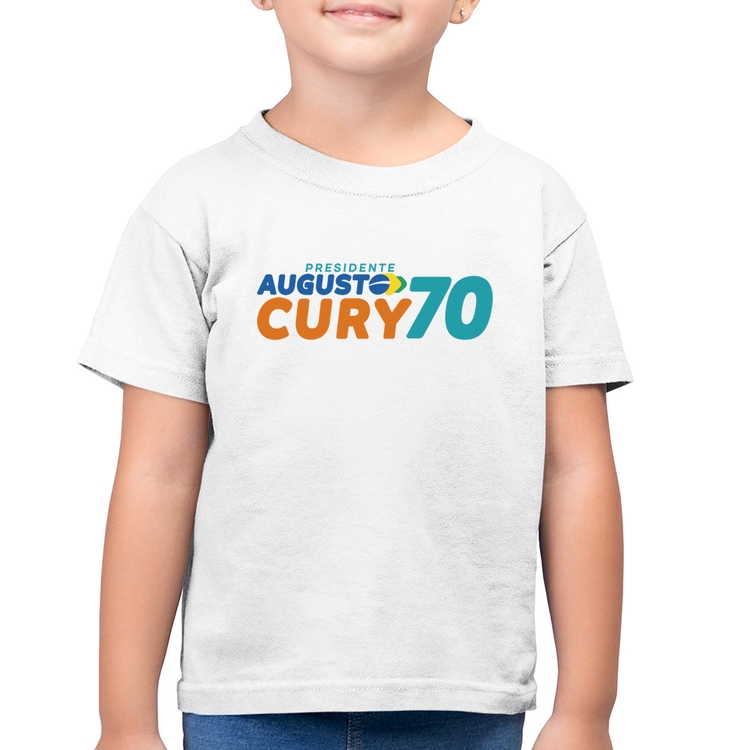 Camiseta Algodão Infantil Augusto Cury 70 Avante - Branca