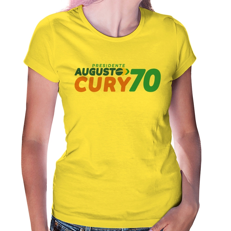 Baby Look Augusto Cury 70 Avante - Amarela