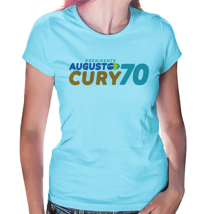 Baby Look Augusto Cury 70 Avante - Azul Bebê